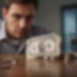 A visual representation of wage garnishment affecting a paycheck.