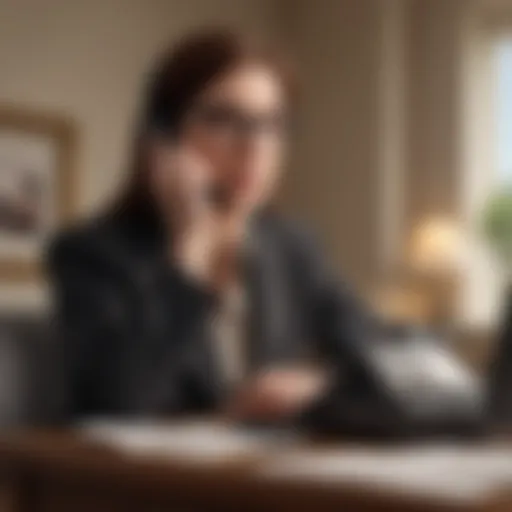 Person making a phone call to the IRS for assistance