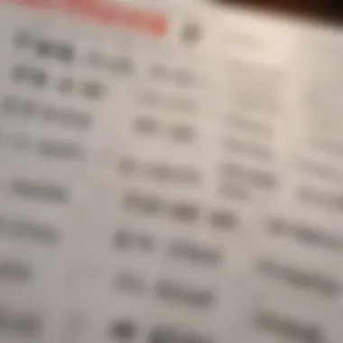 Close-up of a calendar highlighting IRS office hours