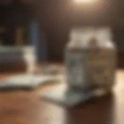 Visual representation of direct deposit transactions.