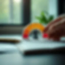 Conceptual illustration of credit score impact due to loan forgiveness