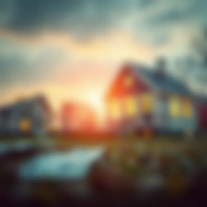 A conceptual image showing financial planning in real estate