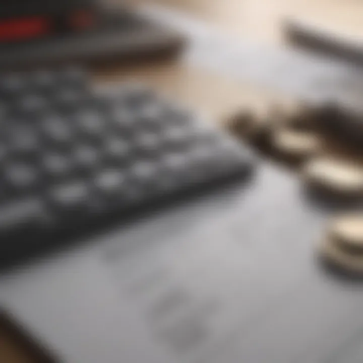 Calculator showing cost breakdown of mortgage interest