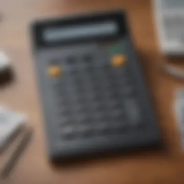 Visual Representation of a Mortgage Calculator Tool Illustration of mortgage loan calculator interface