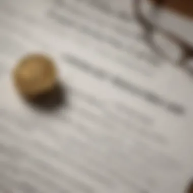 A close-up view of a contract highlighting terms related to interest rates.