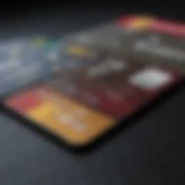 Diverse range of credit cards displayed