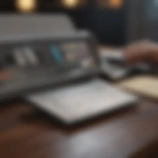 Depiction of digital banking interface