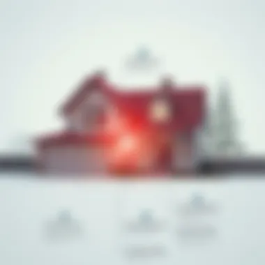 Concept of Pre-Foreclosure Homes A detailed infographic illustrating the concept of pre-foreclosure homes