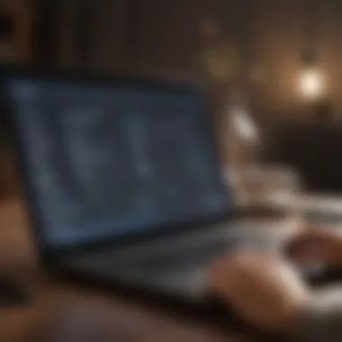 Person reviewing their financial portfolio with a laptop