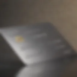 A detailed view of the Alliant Visa Platinum Card highlighting its sleek design.