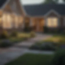 Beautiful suburban neighborhood showcasing various home styles