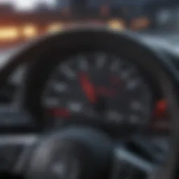 Car dashboard indicating a recall alert