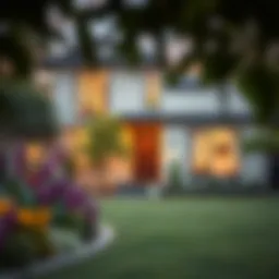 Modern house with a beautiful garden