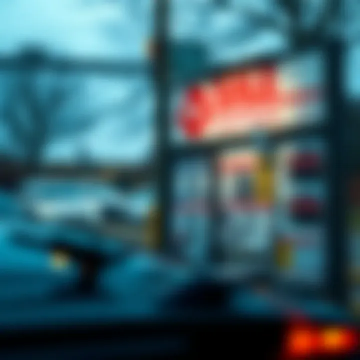 Local bulletin board with car sale advertisements