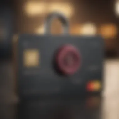 Secured Credit Card Security Features Illustration of a secured credit card with a lock symbol