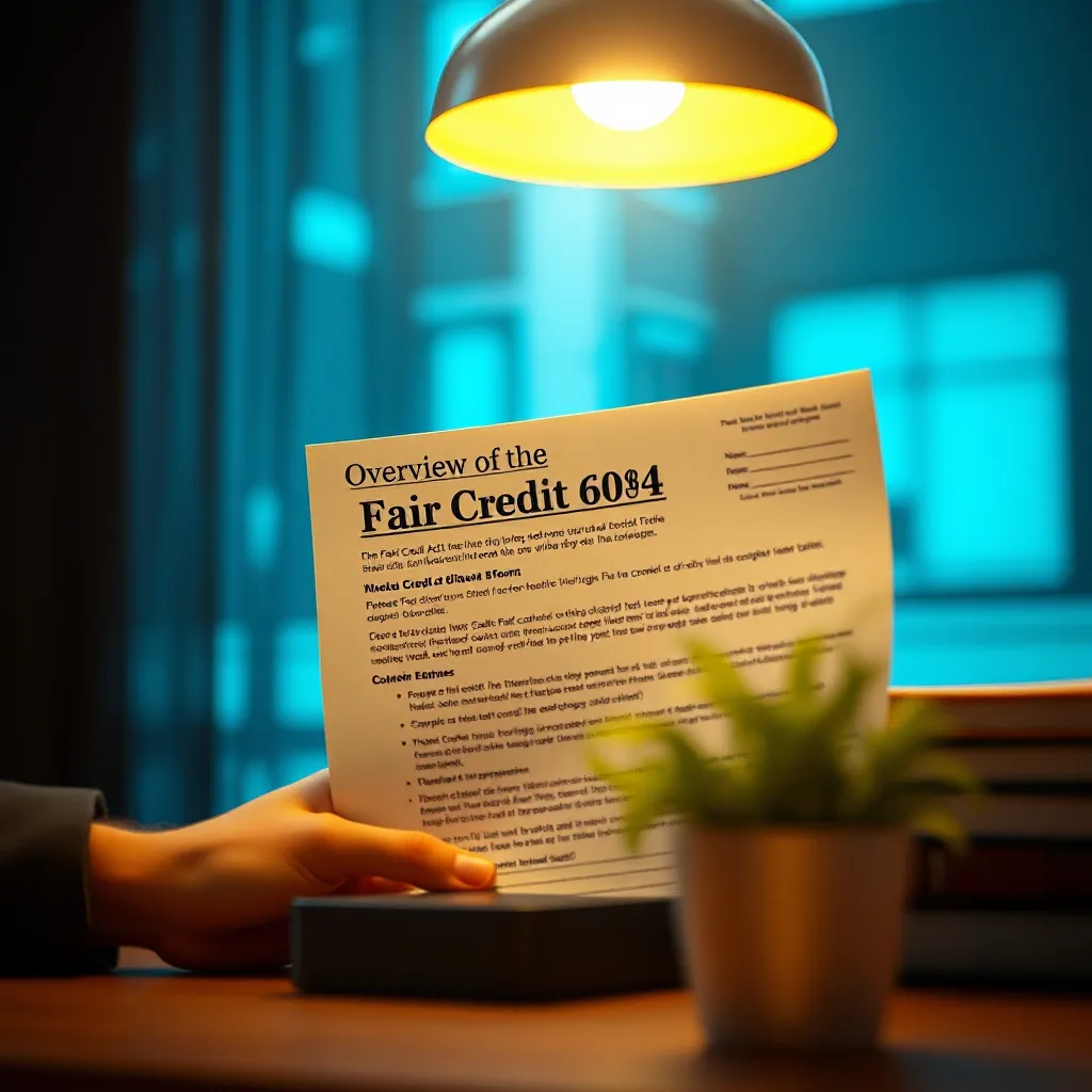 Navigating the Fair Credit Act 604 Form Dispute Letter